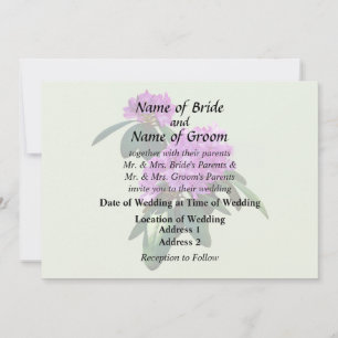 Lovely Pink Rhododendrons Wedding Supplies Invitation