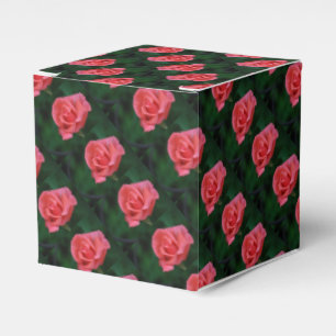 Lovely Pink Rose Favor Box