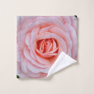 Lovely pink rose wash cloth