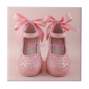 lovely pink shoes tile