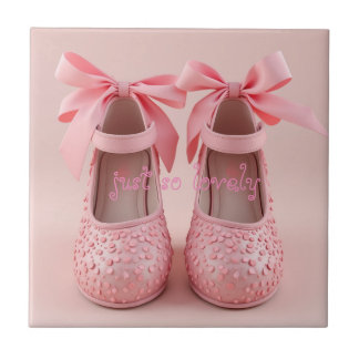 lovely pink shoes tile