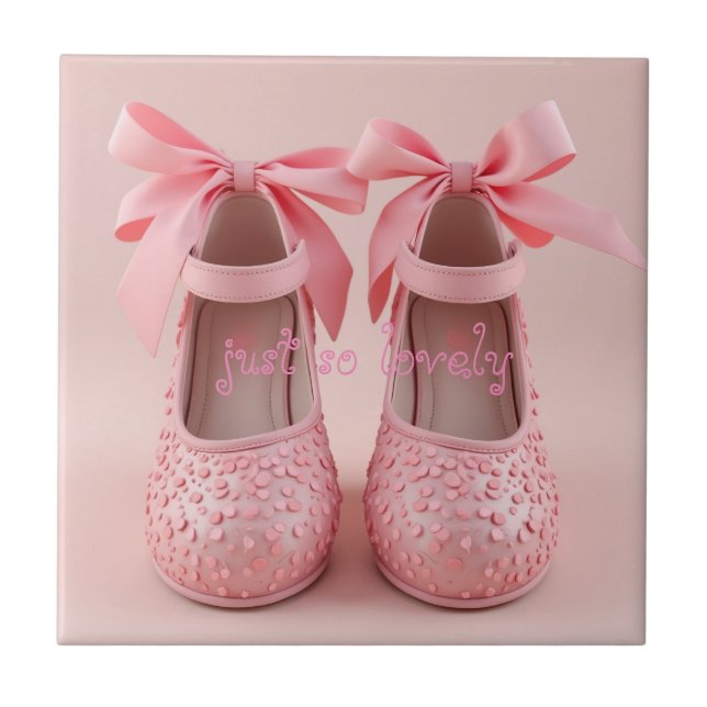 lovely pink shoes tile (Front)