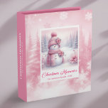 Lovely Pink Snowman Christmas Winter Memory Album Binder<br><div class="desc">✅ For matching items search #67S in my collections ✅ Capture the magic of the holiday season with this beautifully designed Christmas Memory Album featuring an adorable watercolor pink snowman surrounded by a dreamy pink winter forest. Created especially for those who cherish sentimental keepsakes, this festive ring binder is perfect...</div>