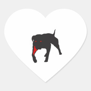 LOVELY PITBULL GREAT GIFT IDEA FOR DOGS LOVERS HEART STICKER