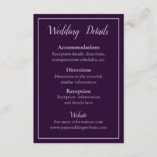 Lovely Plum and Silver Enclosure Card