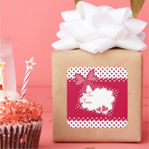 Lovely Polka Dot Gift Tag Sticker