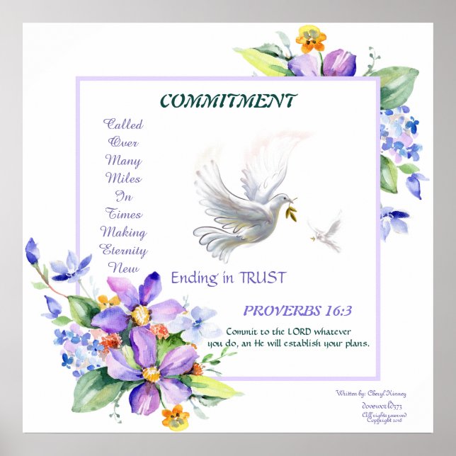 Lovely Poster Delicate Dove Commitment (Front)