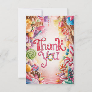 Lovely Pretty Candyland thank you card
