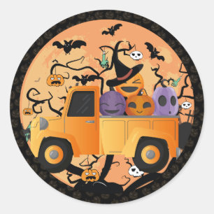 Lovely Pumpkin Halloween Classic Round Sticker