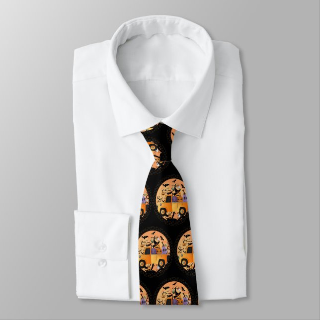 Lovely Pumpkin Halloween Tie (Tied)