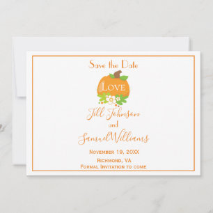 Lovely Pumpkin Save The Date