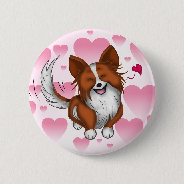 Lovely Puppy 2 Inch Round Button (Front)