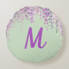 Lovely Purple Abstract Wisteria on Mint Green