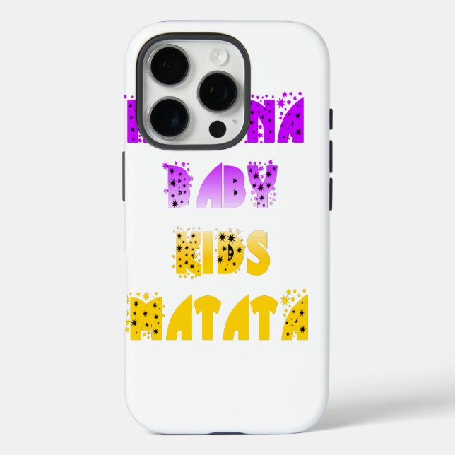 Lovely Purple and Yellow Hakuna Matata Baby Kids G Case-Mate iPhone Case (Back)