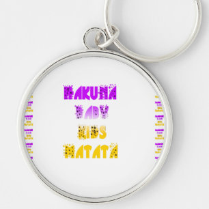 Lovely Purple and Yellow Hakuna Matata Baby Kids G Keychain