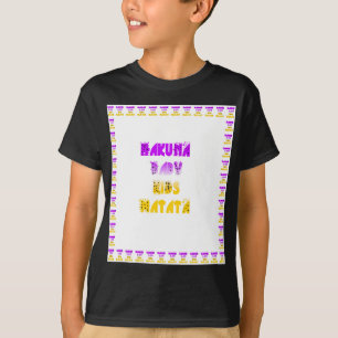 Lovely Purple and Yellow Hakuna Matata Baby Kids  T-Shirt