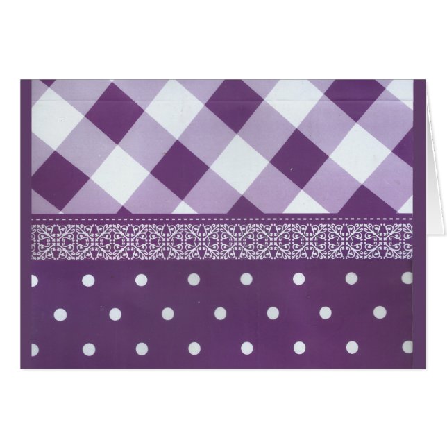 Lovely Purple checkered Damask Seamless Pattern (Front Horizontal)
