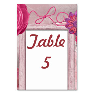 Lovely Purple Chic Table Number