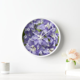Lovely Purple Delphinium Floral Clock