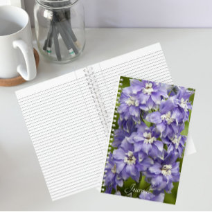 Lovely Purple Delphinium Floral Notebook