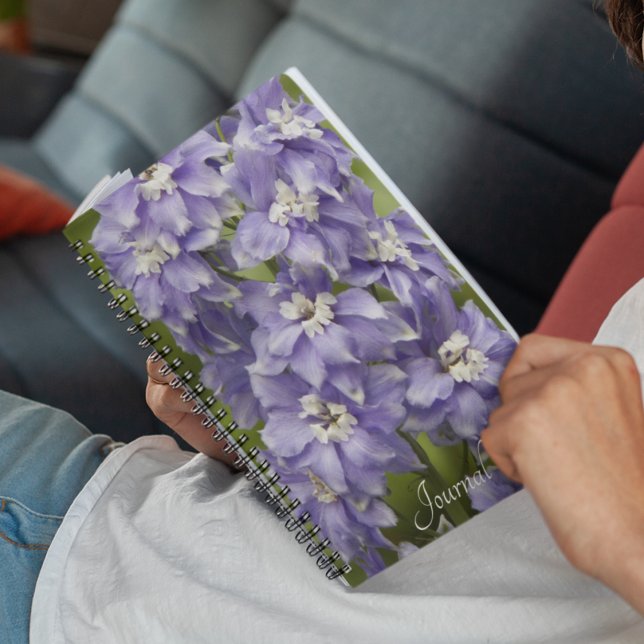Lovely Purple Delphinium Floral Notebook (In Situ)