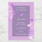 Lovely Purple Floral Product Packaging Labels &