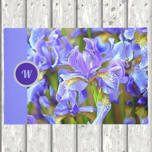 Lovely Purple Irises in May Personalized Doormat