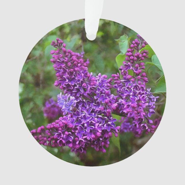 Lovely Purple Lilacs Ornament (Front)