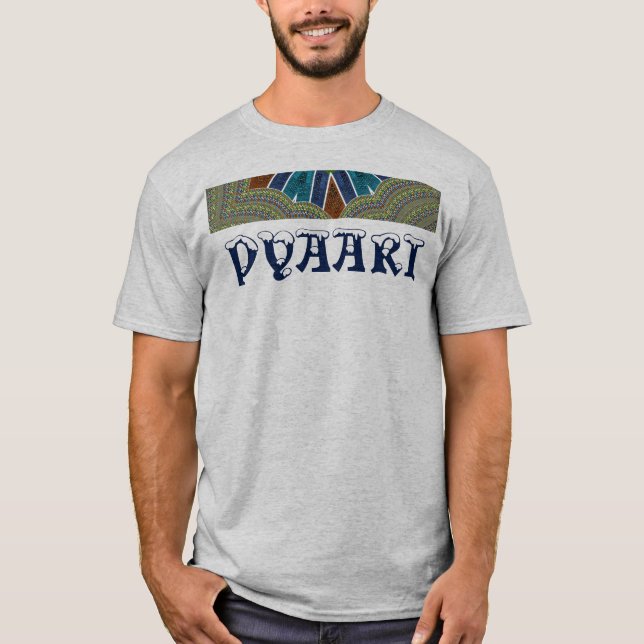 Lovely Pyaar Text Colourful damask pattern vector  T-Shirt (Front)