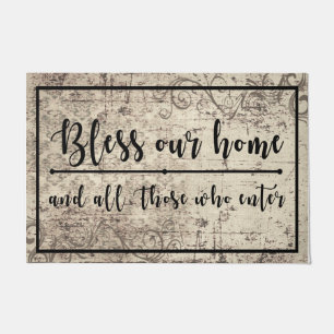 Lovely Quotes Mat, Bless this Home Rug