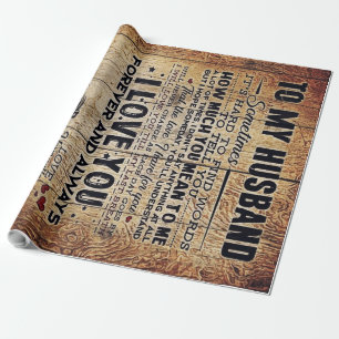 Lovely Quotes To My Husband   Present For Man Wrapping Paper