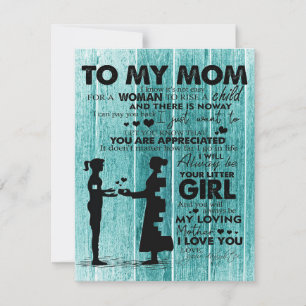 Lovely Quotes To My Mom Gift For Mother Invitation