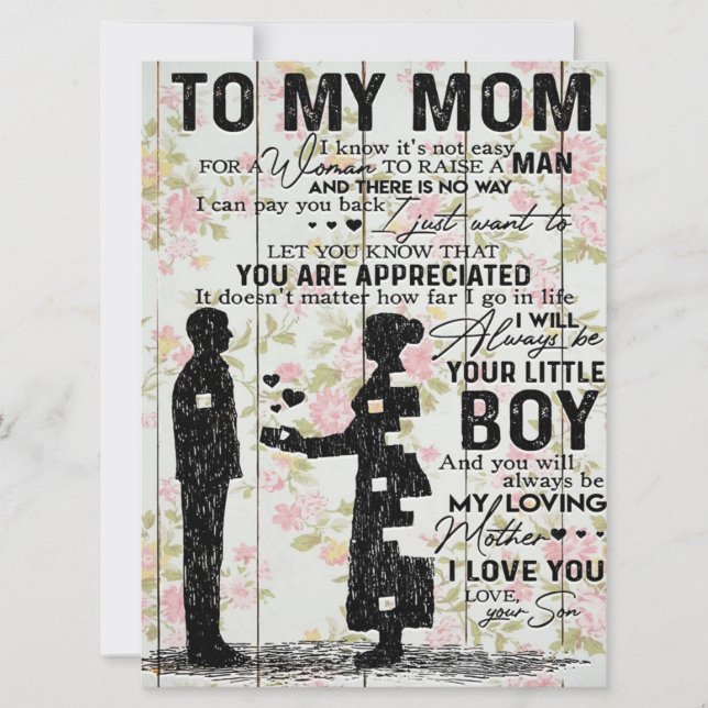 Lovely Quotes To My Mom, Mom Present, (Front)