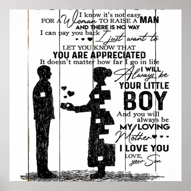 Lovely Quotes To My Mom, To My Mom Letter, Poster (Front)
