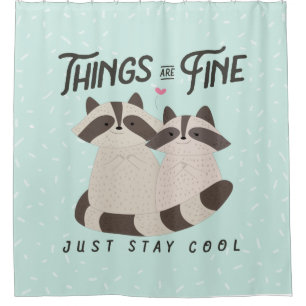 Lovely Raccoons Card, Things Are Fine, Raccoons