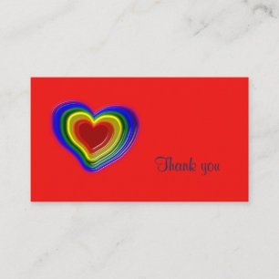 lovely rainbow heart business card
