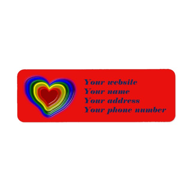 lovely rainbow heart,personalized (Front)