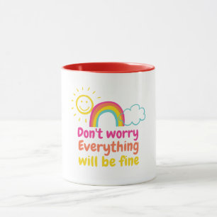 Lovely Rainbow, Sun and Cloud  Mug