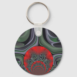 Lovely Red Aurora Art Print Keychain