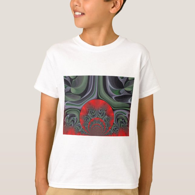 Lovely Red Aurora Art Print T-Shirt (Front)