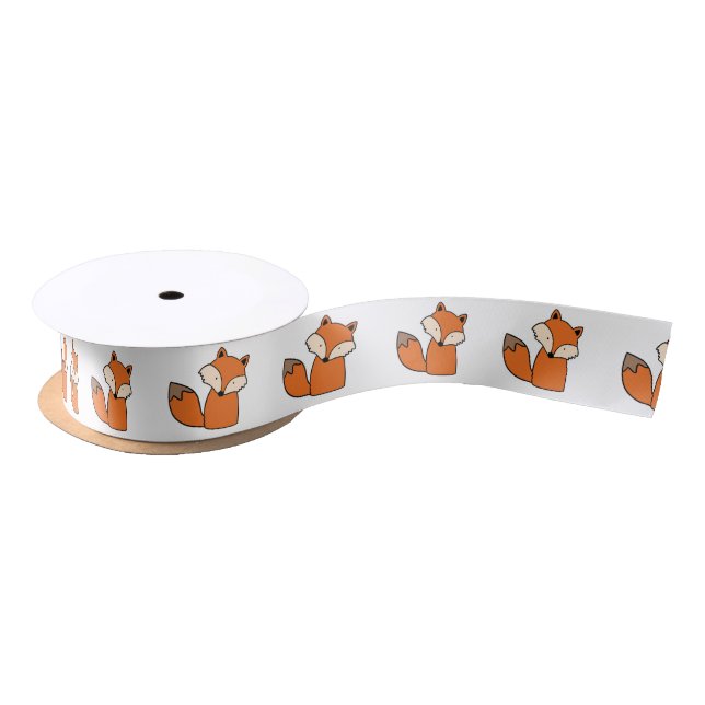 Lovely red fox satin ribbon (Spool)