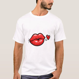 Lovely Red Lips – Kiss Day Valentine Love T-Shirt