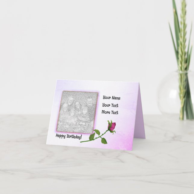 Lovely Red Rose Card (Front)