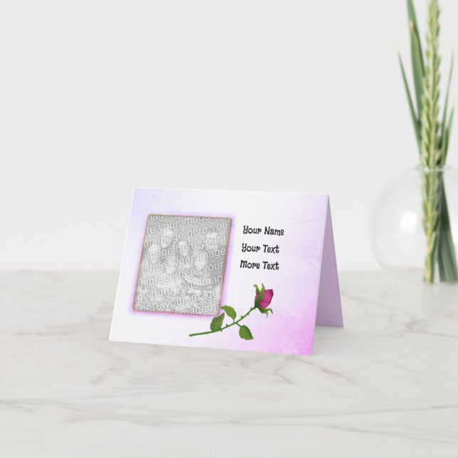 Lovely Red Rose Card (Front)