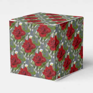 Lovely Red Rose Favor Box
