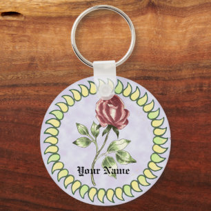 Lovely Red Rose  Keychain