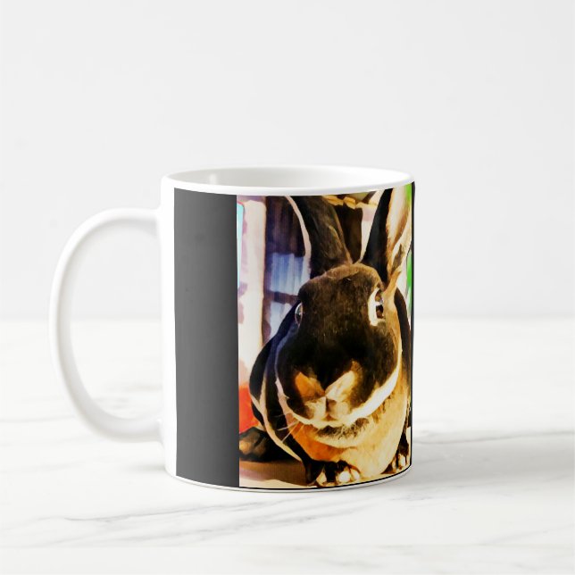 Lovely Rex Rabbit Mug (Left)