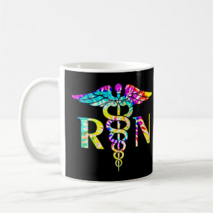 Lovely RN Registered Nurse Tie Dye Beautiful uniqu Coffee Mug
