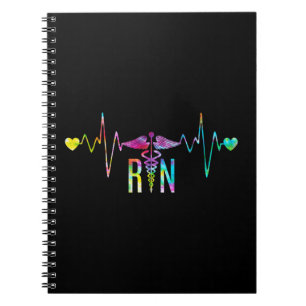 Lovely RN Registered Nurse Tie Dye - Nurse Tshirts Notebook