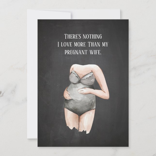 Lovely Romantic Pregnancy Wife Gift With Quote Holiday Card (Front)